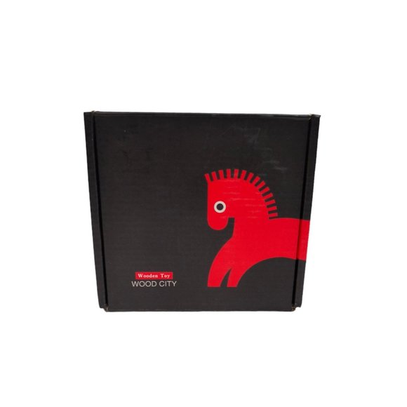 WOOD CITY Wooden Sorting & Stacking Toy, Shape Sorter Toys for Toddlers, 4 Shape - Picture 1 of 4